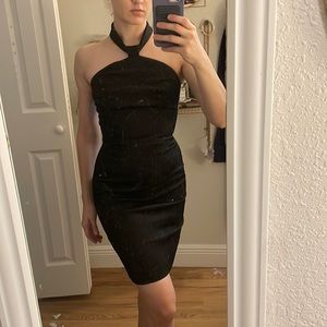 Rachel Zoe black halter dress